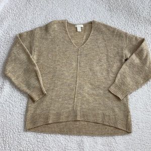 H&M tan v-neck sweater